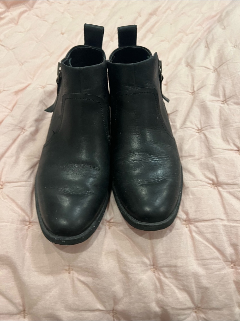 UGG Black Leather Ankle Chelsea Boots